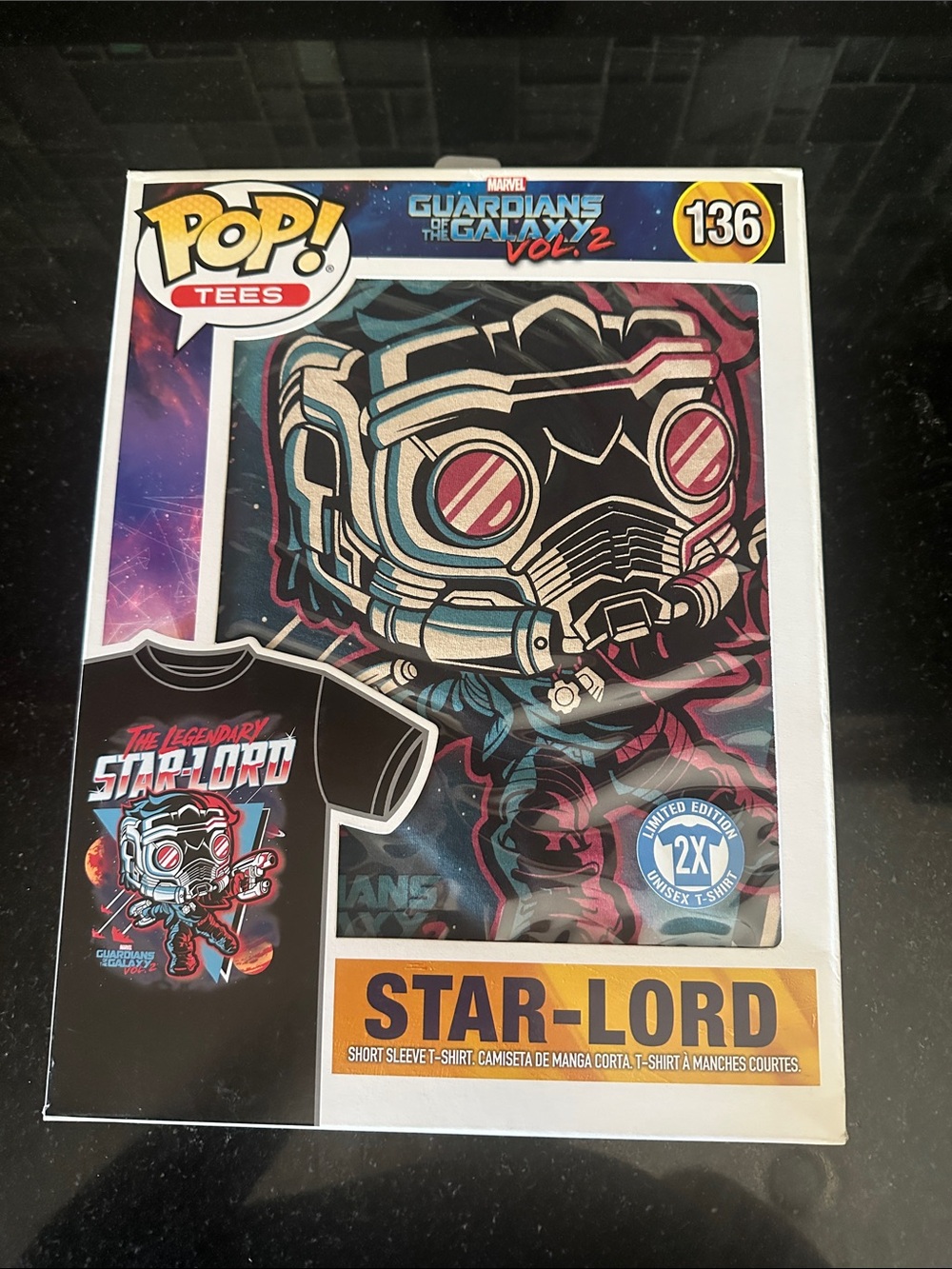 Funko Pop! Tees Star-Lord Graphic Short Sleeve Tee - BRAND NEW IN BOX